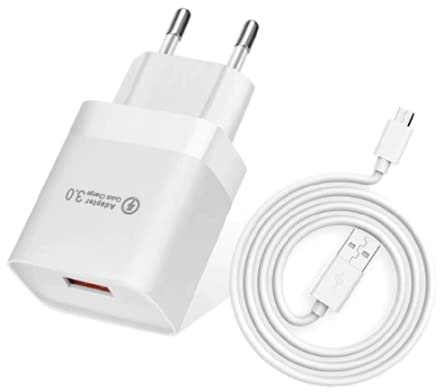 Cargador Enchufe USB 3.0 Quick 18W Cargador Micro USB 5V / 3A Carga Rápida para Android Samsung Galaxy S7 S6 S5 J5 J7, Tablet