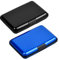 Porte Carte de Visite 2 pièces Noir et Bleu Étui pour Cartes de Visite en Aluminium Protection Carte Bancaire RFID Efficace étui de Protection pour nom Carte d'identité pour Carte de crédit