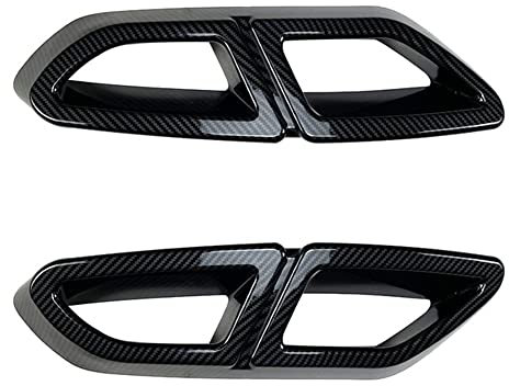 LOPLP Auto Auspuff Diffusor Rahmen Auspuffblende Rahmenabdeckung Modifiziertes Zubehör für VW Passat B8 Variant R-line 2015 2016 2017 2018 2019, ABS, Carbon-fiber-look