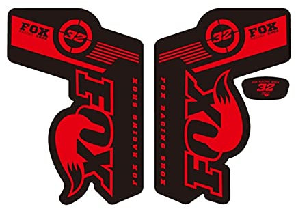 Adesivi della forcella della bicicletta F-O-x 32 Adesivo della forcella anteriore Adesivo Mountain Bike Front Fork Bicycle Sticker Bicicletta Bicicletta Impermeabile F-O-X ( Color : Black-red )