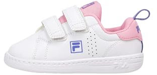 Fila Crosscourt 2 Nt Velcro Tdl, Scarpe Da Ginnastica Unisex Bambini E Ragazzi, White Wild Rose, 25 EU