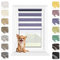 MARDOM Rollos für Fenster Ohne Bohren, Duo Rollo Tag und Nacht, Rollo Ohne Bohren, Doppelrollo Klemmfix Ohne Bohren, Fensterrollo Innen, Jalousien (Violett, 85x215 cm (Stoffbreite: 81)