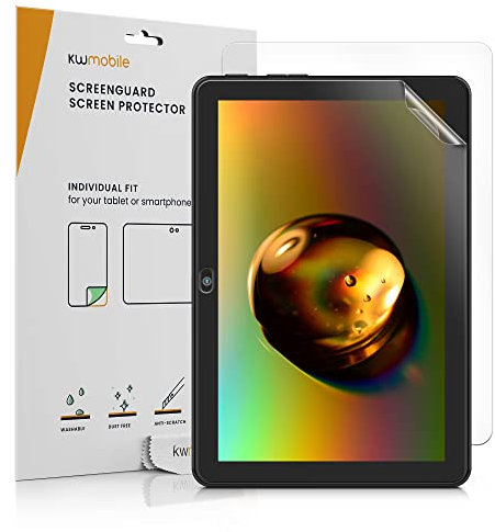 kwmobile 2X Schutzfolie kompatibel mit Amazon Fire HD 8/8 Plus 7 (2022) - Folie klar Full Screen Tablet