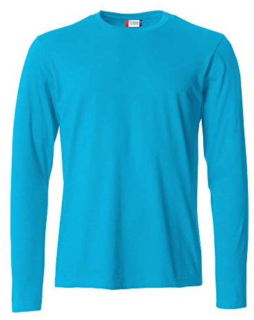 CLIQUE - Basic Long Sleeve T-Shirt for Men, turquoise, S