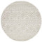 SAFAVIEH Tulum Collection Teppich, rund, elfenbeinfarben und salbei, marokkanisches Boho-Design, fusselfrei und pflegeleicht, ideal für stark frequentierte Bereiche im Wohnzimmer, Schlafzimmer