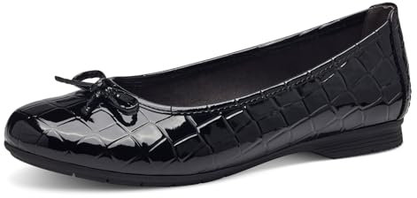 Jana Women's 8-22163-41 Ballet Flat, Black Croco, 5 UK