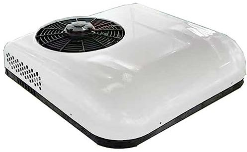 12V/24V DC RV CamióN Acondicionador De Aire DC EléCtrico Unidad Fit Remolque Autocaravana Tractor Rooftop A/C Scroll Compresor EléCtrico CamióN RV Aparcamiento Unidad,White-24V