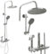 Rea Colonne de Douche MAX chrom Système de Douche en Laiton Pour Salle de Bain (Chrome)