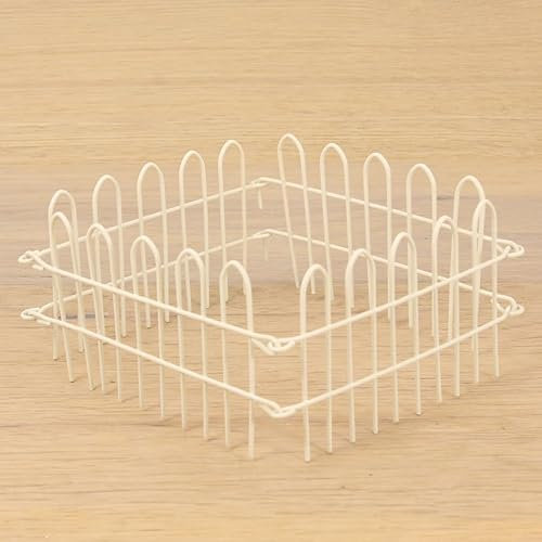 FADEDA 4X Steckzaun Mini weiß/Höhe:4 cm/handbemalt/detailgetreue Krippen Figuren - Weihnachten Tisch Dekoration Krippe Zubehör