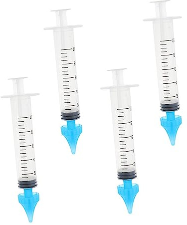 Ohrspüler 10ml Kunststoff 4 Stück mit Messskala für Ohrkanal | Sanfte Spülung gegen Ohrenschmalz, Glatte Oberfläche ohne Grat, für Pflege im Krankenhaus