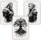 Samunshi® 3x Kunstdruck Poster Wikinger Set Yggdrasil Schildmaid Bilder für Jugendzimmer Man Cave Deko Vikings Norse Art Geschenk DIN A3 29,7x42cm