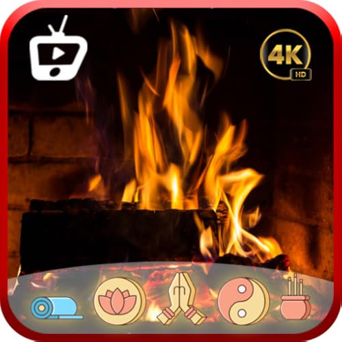 Warm Hearth 4K: Knisterndes Kaminfeuer und beruhigende Feuersounds für Fire Tablets & Fire TV | NO ADS