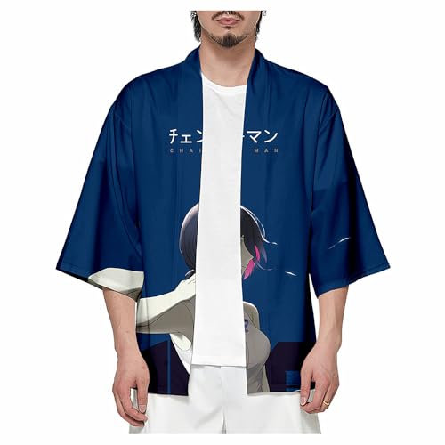 Anime Manga Chainsaw Man Reze Cartoon Kimono Haori,Unisex Cloak Cape for Chainsaw-Man Fans Cosplay Or Gift