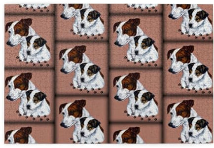 Jack Russel Terrier Hund, Puzzles 1000 Teile Holzpuzzle Spielzeug Familienspiel Wanddekoration