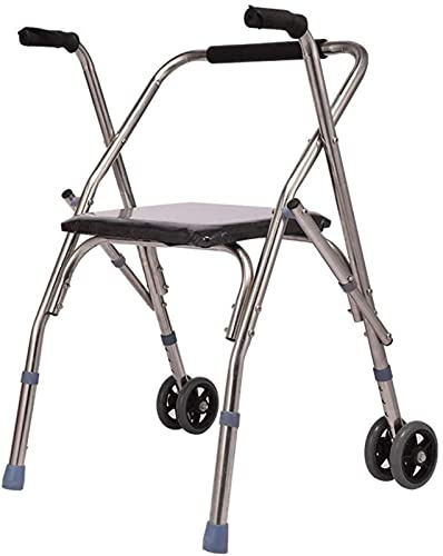 Gehhilfe Walker Gehhilfe, zusammenklappbare Gehhilfe aus Aluminiumlegierung, Standard-Gehhilfe für Behinderte, ältere Menschen, höhenverstellbar