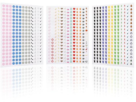 CraftWerk Kalender Sticker Set - 702 Aufkleber für Wandkalender - Müllabfuhr, Geburtstag, Arzt, Urlaub uvm. - Ideals Zubehör für Organizer, Planer und Familienkalender - 1 x 1 cm