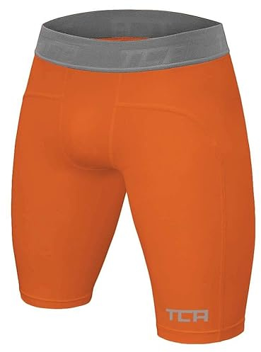 TCA Men's Pro Performance Compression Base Layer Thermal Under Shorts - Orange, S