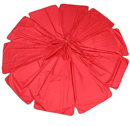 Toldo rojo de repuesto para sombrilla de playa de 3.6 m, duradero, con 10 varillas