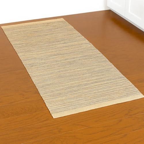 Casa Service Reno Teppich aus Baumwolle, waschbar, für Badezimmer, Küche, rutschfest, maschinenwaschbar (Beige, 50x120 cm)
