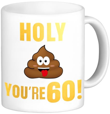 Sheinly 60th Birthday Gift for Men Women, Funny Gag Novelty 60th Gift for Dad Mum Husband Wife Bestie Friend Uncle Brother Coworker 11oz Coffee Mug