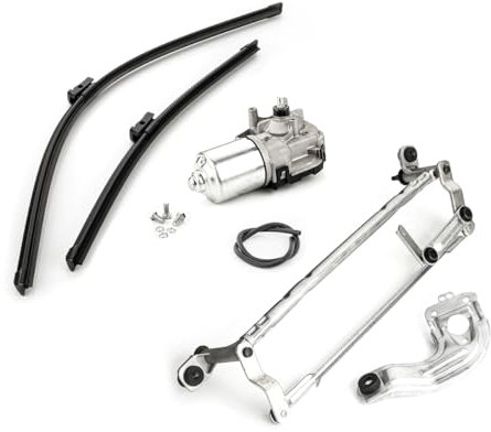 LST Wischermotor Front Scheibenwischer Wischblatt Gestänge kompatibel mit VW Golf 7 VII Variant