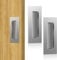 Gudui 2 Pack Sliding Door Handles, Recessed, 150mm Stainless Steel Flush Door Handles Hardware Finger Pulls for Pocket Door Closet Door Barn Door, Silver