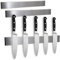 com-four® 3x Messer Magnetleiste aus rostfreiem Edelstahl zur Wandmontage - magnetischer Messerblock - 40 cm Messerleiste für die Küche - vielseitige Magnetschiene - Messerhalter (3x Edelstahl 40cm)