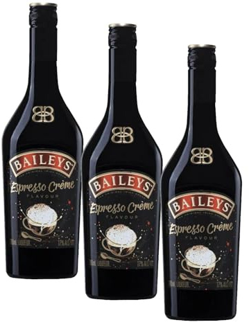 Baileys Espresso Créme, licor de crema de whisky irlandesa con certificación B-Corp, 700 ml (Paquete de 3)