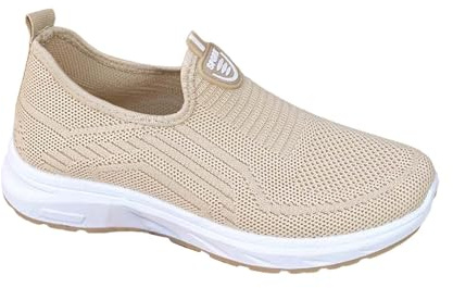 Chaussures Orthopédiques pour Femme sans Lacets Orthopédique Baskets Respirant Maille Marche Sneakers Légères Antidérapantes Tennis Basquettes Décontractées Soulagement des Pieds Chaussure