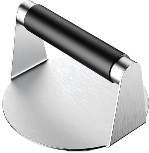 Prensa Hamburguesas Prensa for hamburguesas, herramienta for aplastar hamburguesas for plancha, prensa for hamburguesas de acero inoxidable de 5,5 con mango antiescaldaduras