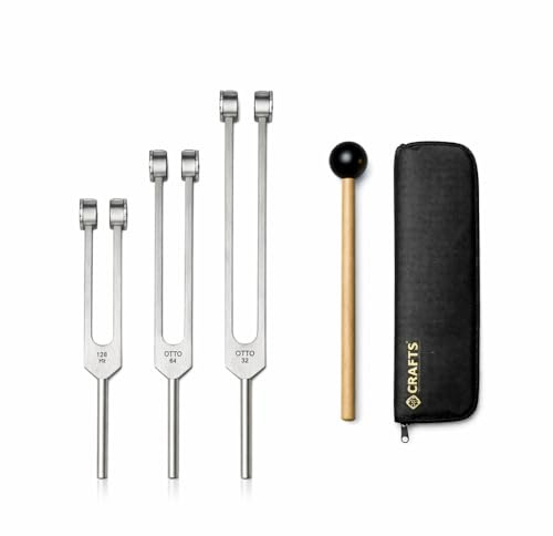 Otto Tuning Fork Set 32Hz 64Hz 128Hz | Bone Therapy,Pain Relief,Energy Healing