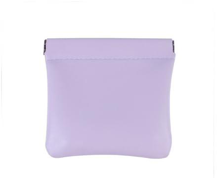 DHYUACN Münztasche 2 Stück Reise-Make-up-Tasche for Lippenstift, Schlüssel, Kopfhörer, Datenkabel, Organizer, Kartenhalter, Geldbörse, automatischer Verschluss, Aufbewahrungstasche(Purple)