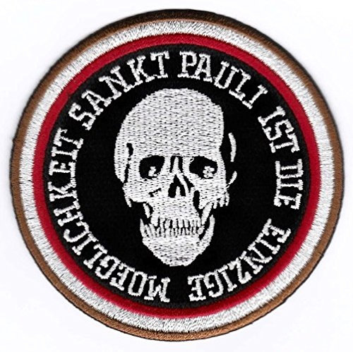 St Pauli Aufnäher/Bügelbild/Abzeichen/Iron on Patch St Pauli ist die einzige Moeglichkeit 8 x 8cm