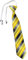 TigerTie Security Sicherheits Krawatte in gelb gold silber anthrazit grau gestreift - vorgebunden mit Gummizug