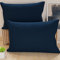 PETTI Artigiani Italiani - Coppia di Federe Cuscino 50x80 cm in Microfibra, Cuscini Arredo Camera da Letto, Divano, Set 2 Fodere Copricuscino, Federa Tinta Unita Blu, 100% Made in Italy