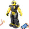 HUSAN Robot Intelligente Interattivo per Bambini - Controllo a Infrarossi, Programmabile, Canto, Danza, Sensazione di Gesti - Giocattolo (Giallo)