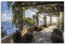 ARTLAND Wanddeko Leinwand Bilder Wandbild 60x40 cm Ausblick Meer Strand Küste Garten Villa Capri Italien U2IS