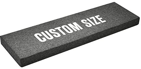 Bankauflage Bankkissen Sitzkissen Personalisiertes Dicker Schaum Langes Stuhlkissen Sofaauflagen Bankpolster Draußen/Drinnen Terrassenmöbel (Color : Dunkelgrau, Größe : Anpassen)