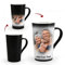 MUGKISS Tasse à café personnalisée de 355 ml avec texte personnalisé et photos apparaissant sur les deux côtés avec liquide chaud (F 16oz)