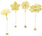 SAVITA 4 Stück Metall Lesezeichen mit Kette, Hohles Lesezeichen Blatt Lesezeichen mit Lotus Ginkgo Ahorn Vierblättriges Kleeblatt Muster, Blumen Lesezeichen für Buchliebhaber (Golden,4 Stile)