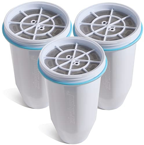 Water Filter Cartridges Replacement Compatible with Zero Water Filter Jug ZR-017 ZP-010, Remove 99.9% Lead, Chlorine, Fluoride, Heavy Metals, PFOA/PFOS, BPA Free, TUV Certified, 6-Stage (3 Pack)