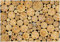 Wallario Vliestapete Fototapete Holzstapel rund - Wandtapete Größe: 200 x 140 cm
