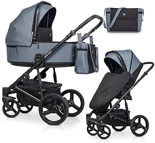 Lux4kids Kinderwagen bis 22 Kg Babyschale Isofix Auswahl Leichtgewicht Sensai by Denim 01 2in1 ohne Babyschale