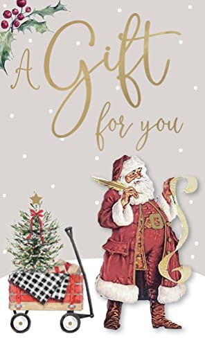 Santa A Gift for You Christmas Money Wallet Gift Card Xmas Moneyholder Cards XMW138