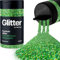 Hemway Premium Glitter Shaker - Emerald Green Holographic | Ultrafine Metallic Flake Sequins for Resin & Epoxy Crafts | Craft Supplies for Tumblers, Festival, Hair, Face, Body, Eye & Nail Art | 130 g