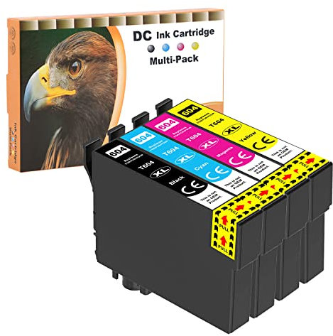 D&C 4X Druckerpatronen Kompatibel für Epson 604XL 604 XL für Epson Expression Home XP-2205 XP-2200 XP-3200 XP-3205 XP-4200 XP-4205 Workforce WF-2910 WF-2930 WF-2935 WF-2950