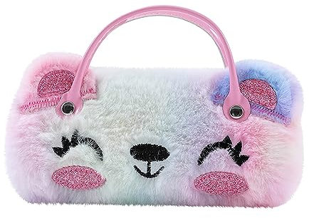 Hifot Peluche Unicorno Custodia Occhiali Rigida Bambini, Unicorn Astuccio Occhiali da Sole per Ragazza