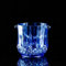 ZYFAB Cristal Acrílico Cubitera, Transparente Contenedor de Hielo Cubitera de Champaña Diamante Enfriador de Cerveza Vino con Asa para Bar Fiesta KTV,Azul,12 * 13 * 9.2cm