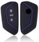 HooRLZ Vw Schlüsselhülle, Silikon autoschlüssel hülle Vw für Skoda Octavia Golf 8 7 5 MK 4 Tarraco Ateca Cupra Ibiza Seat Leon Schlüsselhülle, Golf 8 Schlüsselhülle, Cupra Schlüsselcover-Blau Linie