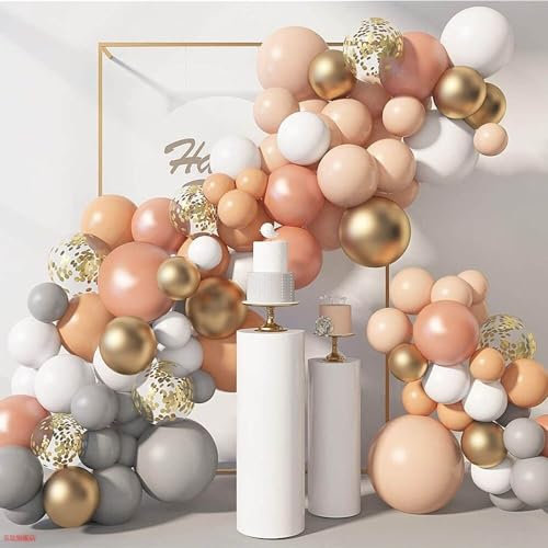 Boho Ballon Bogen staubig Rose Ballongirlande Kit, 125Pcs staubig rosa erröten Rose Gold braun nackt Luftballons Baby Dusche Mädchen Luftballons Party Dekorationen Bachelorette Baby Dusche Lieferanten